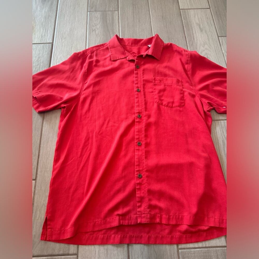 Tommy bahama button up shirt short sleeve size L island‎ zone - Picture 5 of 14